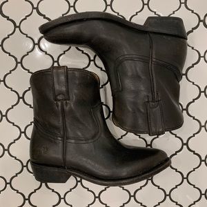 Frye black leather boots